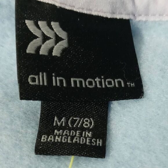 All In Motion Girls Blue Fleece Front Twist Sweat Shirt -Q - Picture 3 of 3